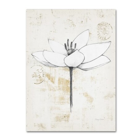 Trademark Fine Art Avery Tillmon 'Pencil Floral I Gold' Canvas Art, 24x32 WAP01397-C2432GG